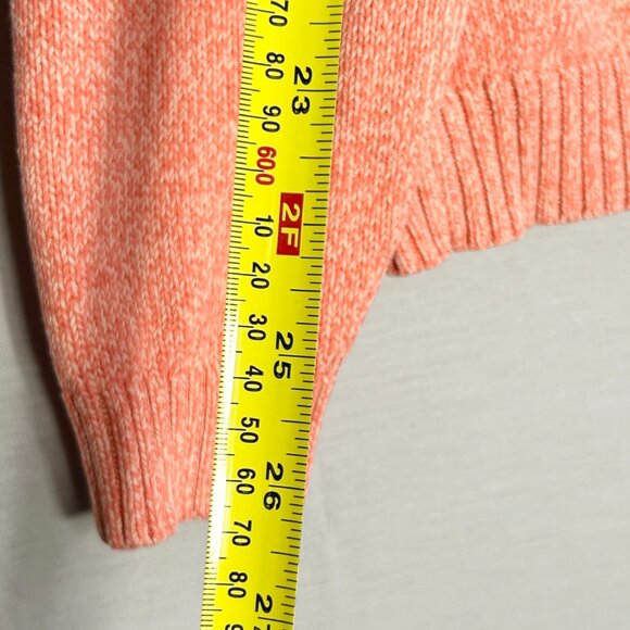 Tabi Simply Classic V Neck Cotton Sweater, Women's Size Large in Orange - Picture 6 of 7